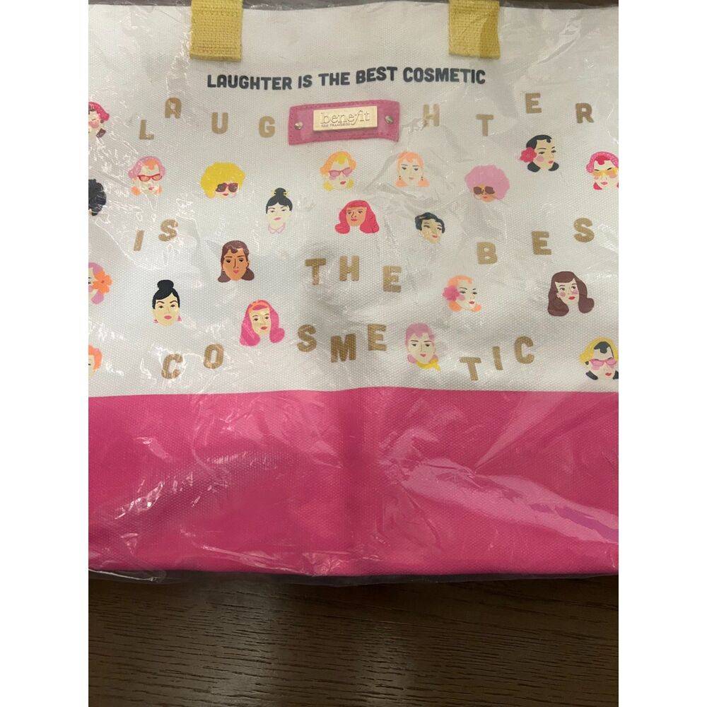 Benefit Cosmetics "Laughter is the Best Cosmetics" Canvas Tote
